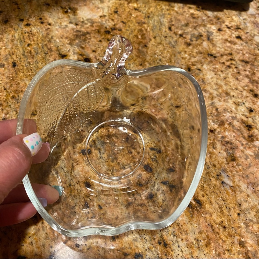 Clear Small Apple Shaped Bowl